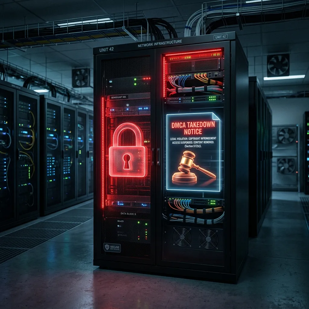 购买独服自建节点被主机商封号?解读 2026 年 DMCA 版权投诉风控与防关联技巧